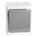 Переключатель одноклавишный Велена (белый/серый) / Stekker PSW10-212-54