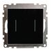 Сенсорный выключатель двухклавишный Катрин (черный) / STEKKER GLS2-7204-05