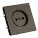 Розетка без заземления с защитными шторками Эмили (антрацит) / Stekker RST16-5109-09