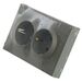 Розетка двойная с заземлением и защитными шторками Эмили (платиново-серый) / Stekker RST16-5114-10