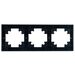 Рамка на 3 поста Катрин (черный, Glance) / Stekker GFR00-7003-05