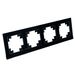 Рамка на 4 поста Катрин (черный, Glance) / Stekker GFR00-7004-05