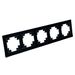 Рамка на 5 постов Катрин (черный, Glance) / Stekker GFR00-7005-05