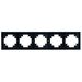 Рамка на 5 постов Катрин (черный, Glance) / Stekker GFR00-7005-05