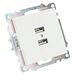 Розетка USB тип A Катрин (белый) / Stekker GLS10-7115-01