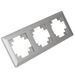 Рамка на 3 поста Катрин (серебро, Light) / Stekker PFR00-7003-03