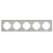 Рамка на 5 постов Катрин (серебро, Light) / Stekker PFR00-7005-03