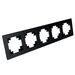 Рамка на 5 постов Катрин (черный матовый, Matte) / Stekker GFR00-7005-05М