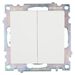 Выключатель двухклавишный Катрин (белый) / Stekker GLS10-7104-01