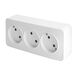 Розетка тройная без заземления София (белый) / Stekker MST10-13-01