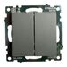 Выключатель двухклавишный Катрин (графит) / Stekker GLS10-7104-06