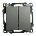 Переключатель двухклавишный Катрин (графит) / Stekker GLS10-7107-06