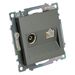 Розетка TV + RJ-45 Катрин (графит) / Stekker GLS00-7106-06