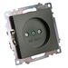 Розетка без заземления с защитными шторками Катрин (графит) / Stekker GLS10-7109-06
