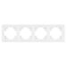 Рамка на 4 поста Катрин (белый, Glance) / Stekker GFR00-7004-01