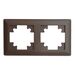 Рамка на 2 поста Катрин (шоколад, Light) / Stekker PFR00-7002-04