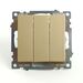 Выключатель трехклавишный Катрин (золото) / Stekker GLS10-7108-08