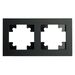 Рамка на 2 поста Катрин (черный матовый, Matte) / Stekker GFR00-7002-05М