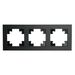 Рамка на 3 поста Катрин (черный матовый, Matte) / Stekker GFR00-7003-05М