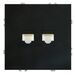 Розетка компьютерная RJ-45 двойная Эмили (черный уголь) / Stekker RST00-5111-05