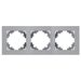 Рамка на 3 поста Катрин (серебро, Strong) / Stekker MFR00-7003-03