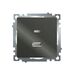 Розетка USB тип A+C Катрин (графит) / Stekker GLS10-7116-06