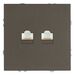 Розетка RJ-45 двойная Эмили (антрацит) / Stekker RST00-5111-09
