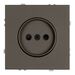 Розетка без заземления с защитными шторками Эмили (антрацит) / Stekker RST16-5109-09