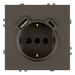 Розетка с заземлением, защитными шторками и USB тип C Эмили (антрацит) / Stekker RST16-5119-09