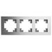 Рамка на 3 поста Катрин (серебро, Strong) / Stekker MFR00-7003-03
