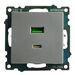 Розетка USB тип A+C Катрин (серебро) / Stekker GLS10-7116-03